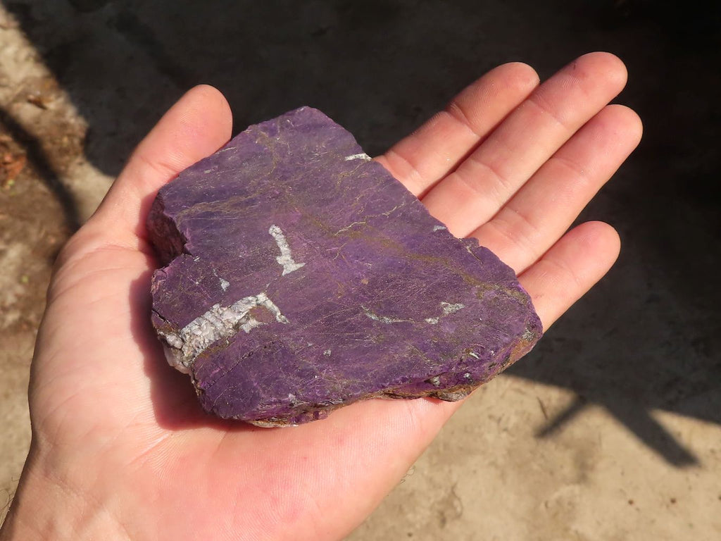 Polished  Metallic Purpurite Slices With Matte Finish x 4 From Erongo, Namibia - Toprock Gemstones and Minerals 