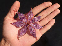 Hand Made Purple Gemstone Christmas Decorations - sold per pack of 5 -  From South Africa