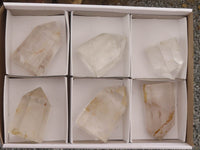 Polished Clear Quartz Crystal Points x 6 From Madagascar - TopRock