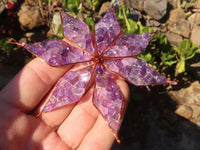Hand Made Purple Gemstone Christmas Decorations - sold per pack of 5 -  From South Africa