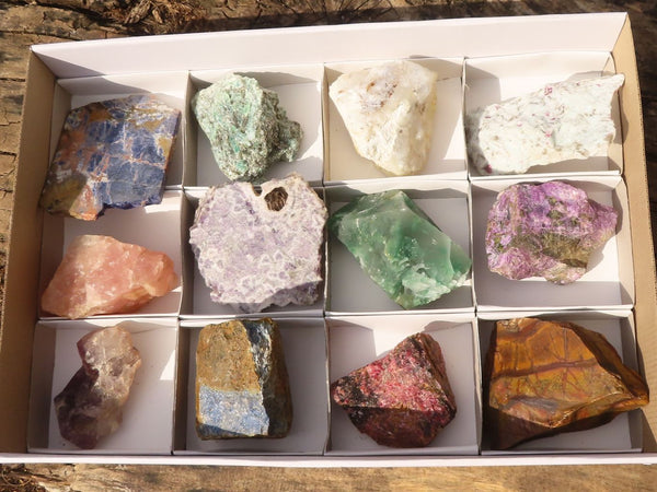 Natural Mixed Selection Of Rough Specimens  x 12 From Southern Africa - Toprock Gemstones and Minerals 