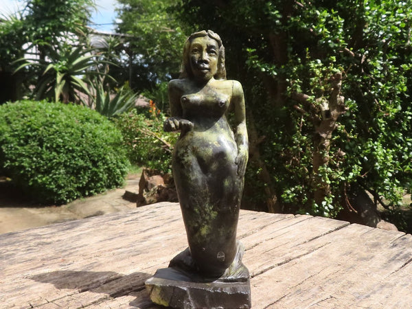Polished Leopard Stone Mermaid Carving  x 1 From Zimbabwe - TopRock