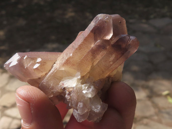 Natural Small Red Hematoid Quartz Crystals & Clusters  x 35 From Karoi, Zimbabwe