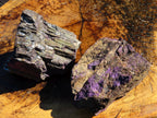 Natural Rough Purpurite Specimens x 2 From Namibia - TopRock