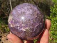 Polished  Lepidolite Spheres With Pink Tourmaline Inclusions  x 4 From Madagascar - Toprock Gemstones and Minerals 