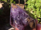 Polished Dark Purple Chevron Amethyst Points  x 6 From Zambia - Toprock Gemstones and Minerals 