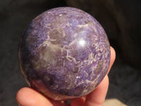 Polished  Lepidolite Spheres With Pink Tourmaline Inclusions  x 4 From Madagascar - Toprock Gemstones and Minerals 