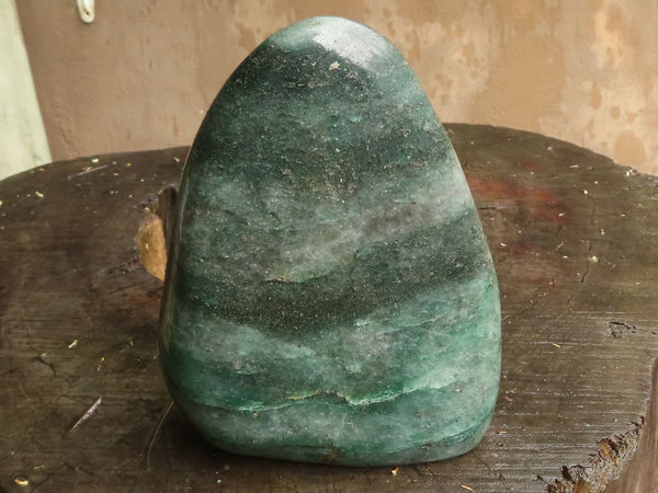 Polished Emerald Fuchsite Standing Free Form With Pyrite & Mica Specks  x 1 From Madagascar - TopRock