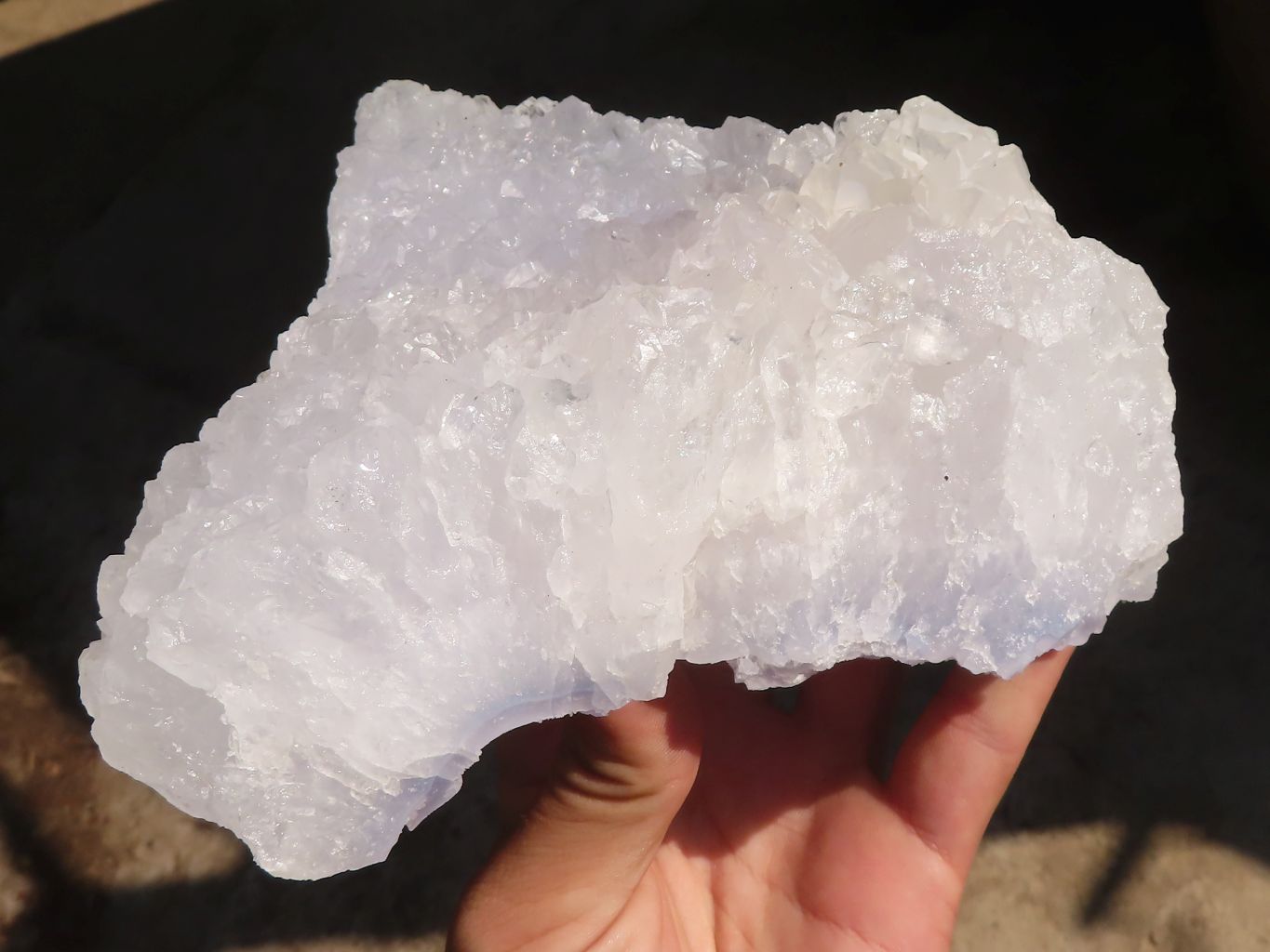 Natural Etched Blue Lace Agate Geode Specimens x 2 From Nsanje, Malawi - Toprock Gemstones and Minerals 