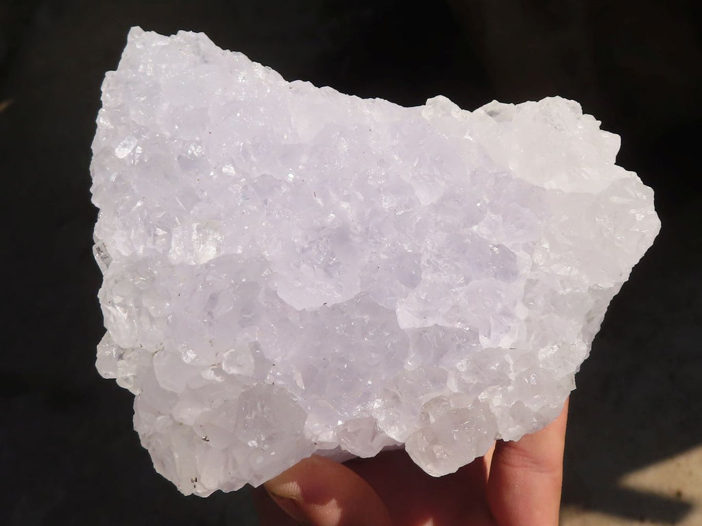 Natural Etched Blue Lace Agate Geode Specimens x 2 From Nsanje, Malawi - Toprock Gemstones and Minerals 