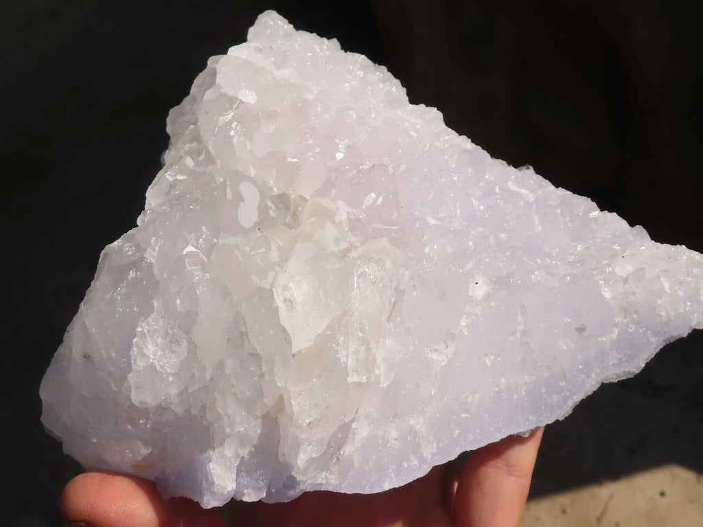 Natural Etched Blue Lace Agate Geode Specimens x 2 From Nsanje, Malawi - Toprock Gemstones and Minerals 