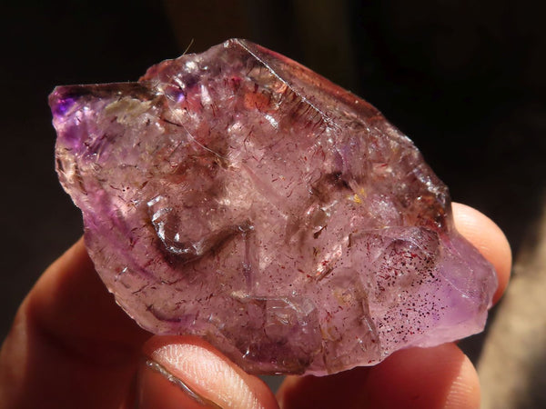 Natural Large Smokey Amethyst Window Quartz Crystals  x 12 From Chiredzi, Zimbabwe - Toprock Gemstones and Minerals 