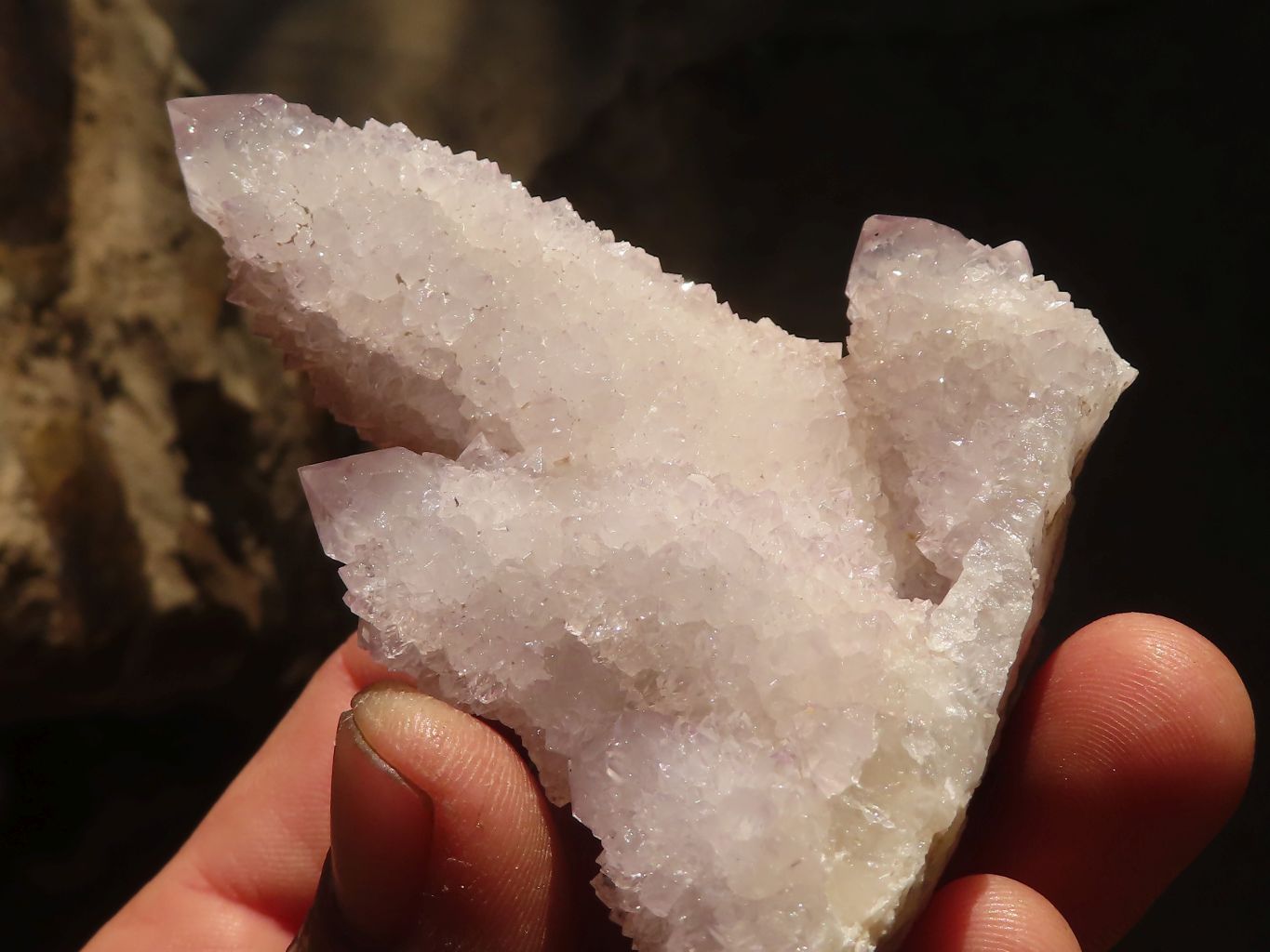 Natural Pale Lilac Spirit Quartz Crystals x 12 From Boekenhouthoek, South Africa - Toprock Gemstones and Minerals 