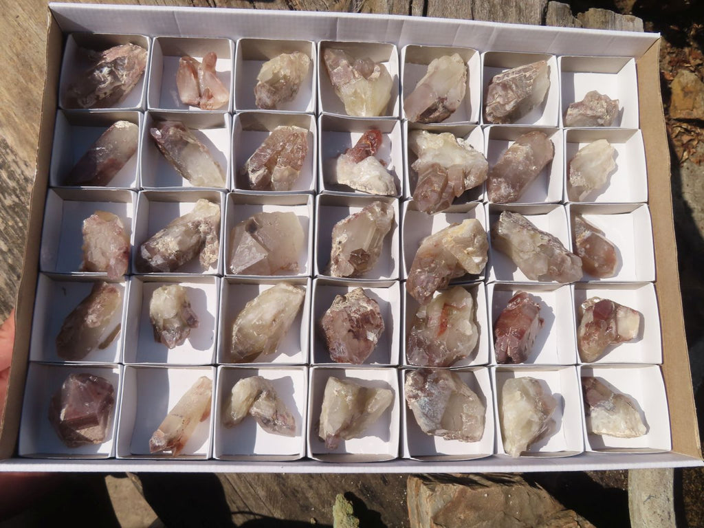 Natural Red Hematoid Quartz Crystals x 35 From Karoi, Zimbabwe - Toprock Gemstones and Minerals 