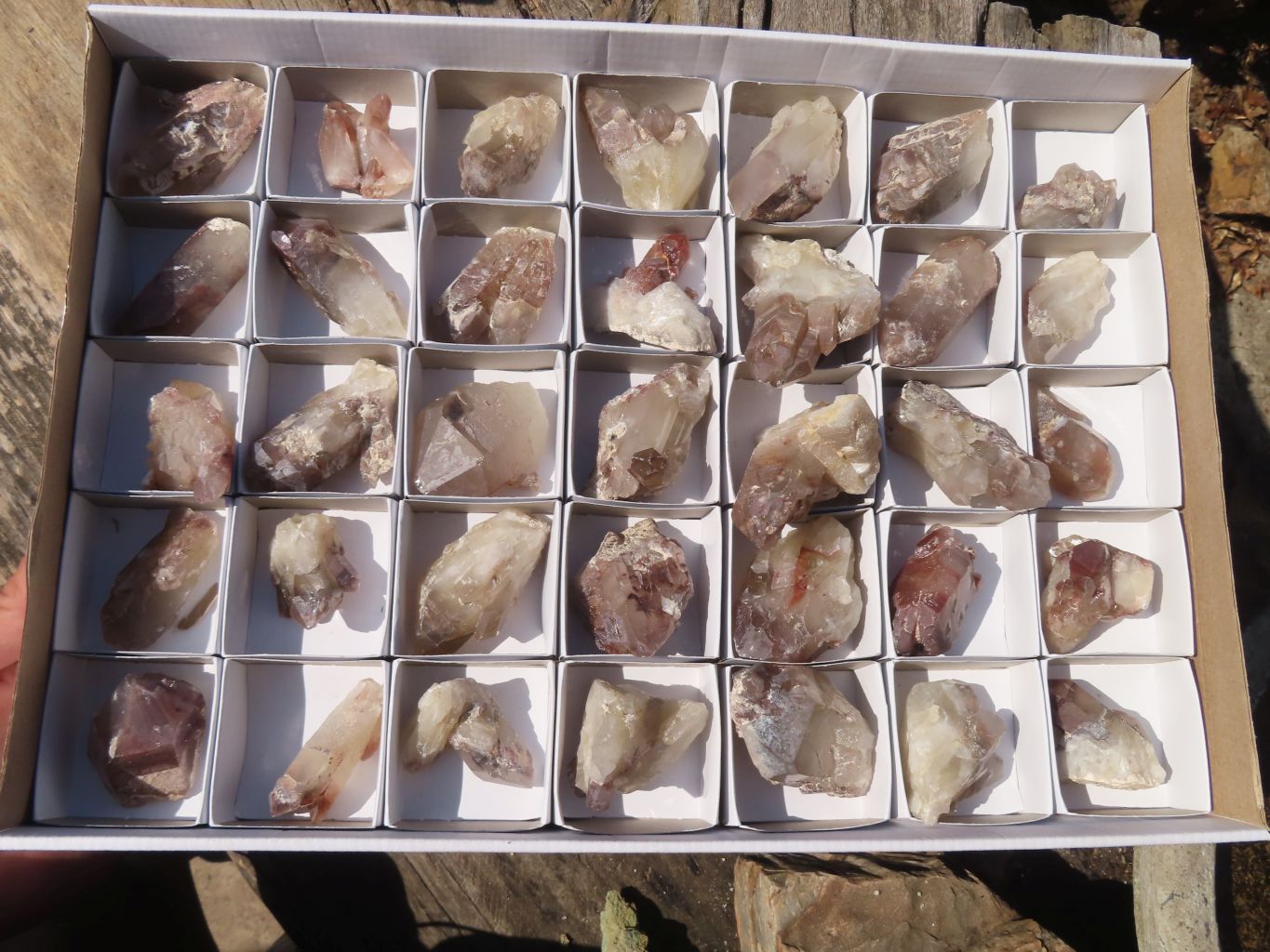 Natural Red Hematoid Quartz Crystals x 35 From Karoi, Zimbabwe - Toprock Gemstones and Minerals 