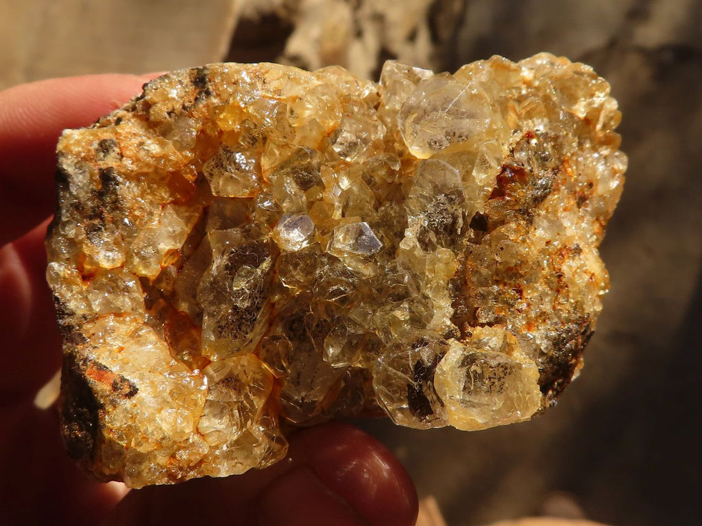 Natural Limonite Quartz Clusters x 24 From Solwezi, Zambia - Toprock Gemstones and Minerals 