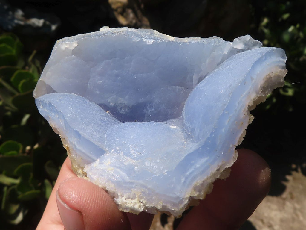 Natural Etched Blue Chalcedony Specimens  x 6 From Malawi - TopRock