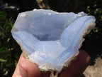 Natural Etched Blue Chalcedony Specimens  x 6 From Malawi - TopRock