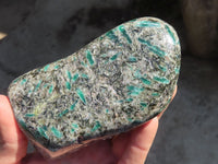 Polished Rare Emerald Mica In Matrix Standing Free Forms x 1 From Mutoko, Zimbabwe - Toprock Gemstones and Minerals 