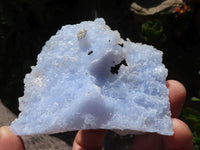 Natural Etched Blue Chalcedony Specimens  x 6 From Malawi - TopRock
