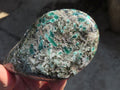 Polished Rare Emerald Mica In Matrix Standing Free Forms x 1 From Mutoko, Zimbabwe - Toprock Gemstones and Minerals 