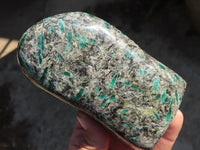 Polished Rare Emerald Mica In Matrix Standing Free Forms x 1 From Mutoko, Zimbabwe - Toprock Gemstones and Minerals 