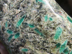 Polished Rare Emerald Mica In Matrix Standing Free Forms x 1 From Mutoko, Zimbabwe - Toprock Gemstones and Minerals 
