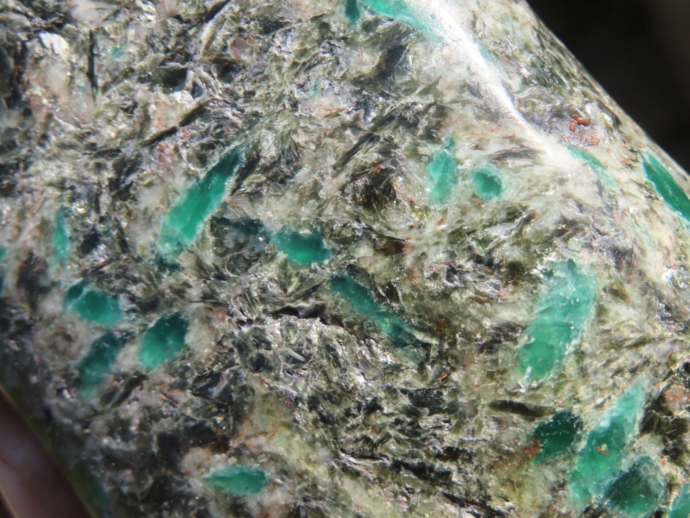 Polished Rare Emerald Mica In Matrix Standing Free Forms x 1 From Mutoko, Zimbabwe - Toprock Gemstones and Minerals 