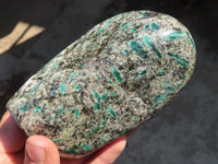 Polished Rare Emerald Mica In Matrix Standing Free Forms x 1 From Mutoko, Zimbabwe - Toprock Gemstones and Minerals 