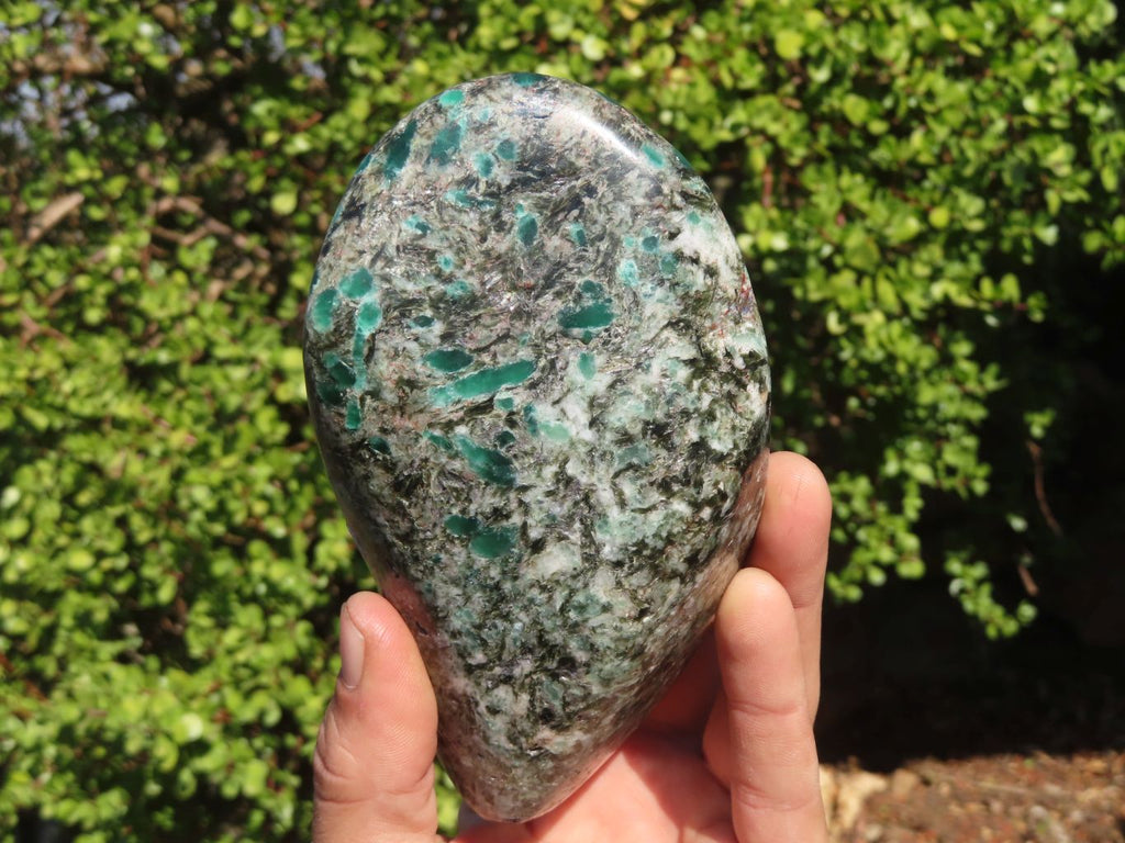 Polished Rare Emerald Mica In Matrix Standing Free Forms x 1 From Mutoko, Zimbabwe - Toprock Gemstones and Minerals 
