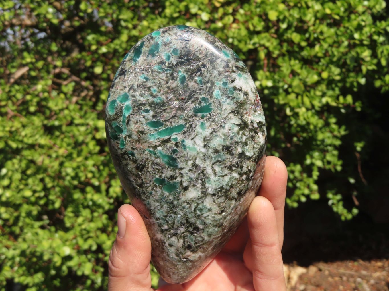 Polished Rare Emerald Mica In Matrix Standing Free Forms x 1 From Mutoko, Zimbabwe - Toprock Gemstones and Minerals 