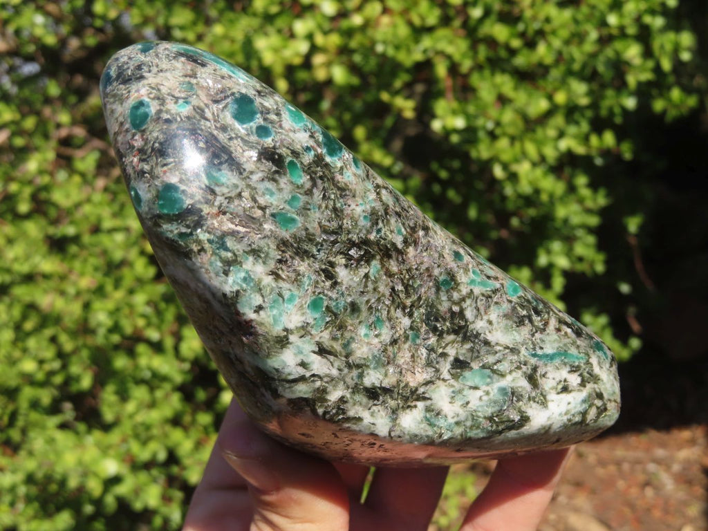 Polished Rare Emerald Mica In Matrix Standing Free Forms x 1 From Mutoko, Zimbabwe - Toprock Gemstones and Minerals 