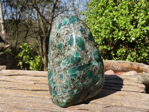Polished Rare Emerald In Matrix Standing Free Form x 1 From Sandawana, Zimbabwe - Toprock Gemstones and Minerals 
