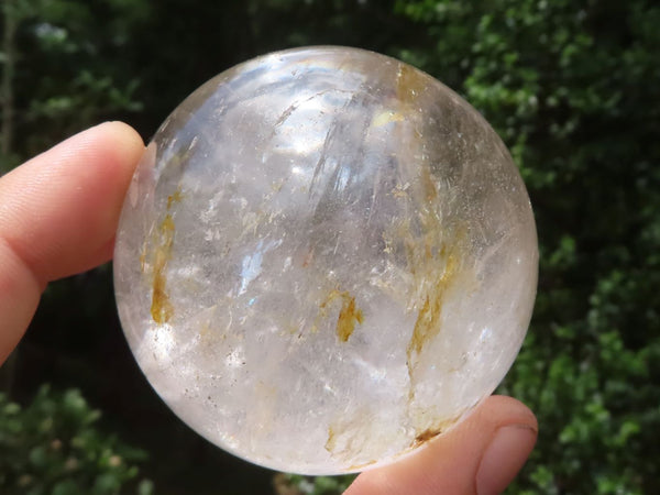 Polished Clear Quartz Crystal Balls With Rainbow Veils  x 3 From Madagascar - TopRock