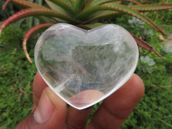Polished Quartz Crystal Hearts x 12 From Madagascar - TopRock
