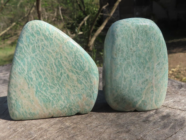 Polished Blue Kobi Amazonite Free Forms  x 12 From Zimbabwe