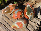 Polished Polychrome Jasper Domed Pieces  x 4 From Madagascar - Toprock Gemstones and Minerals 