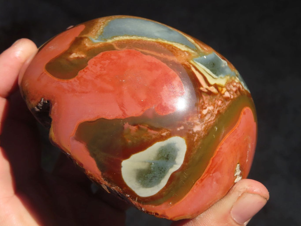 Polished Polychrome Jasper Domed Pieces  x 4 From Madagascar - Toprock Gemstones and Minerals 
