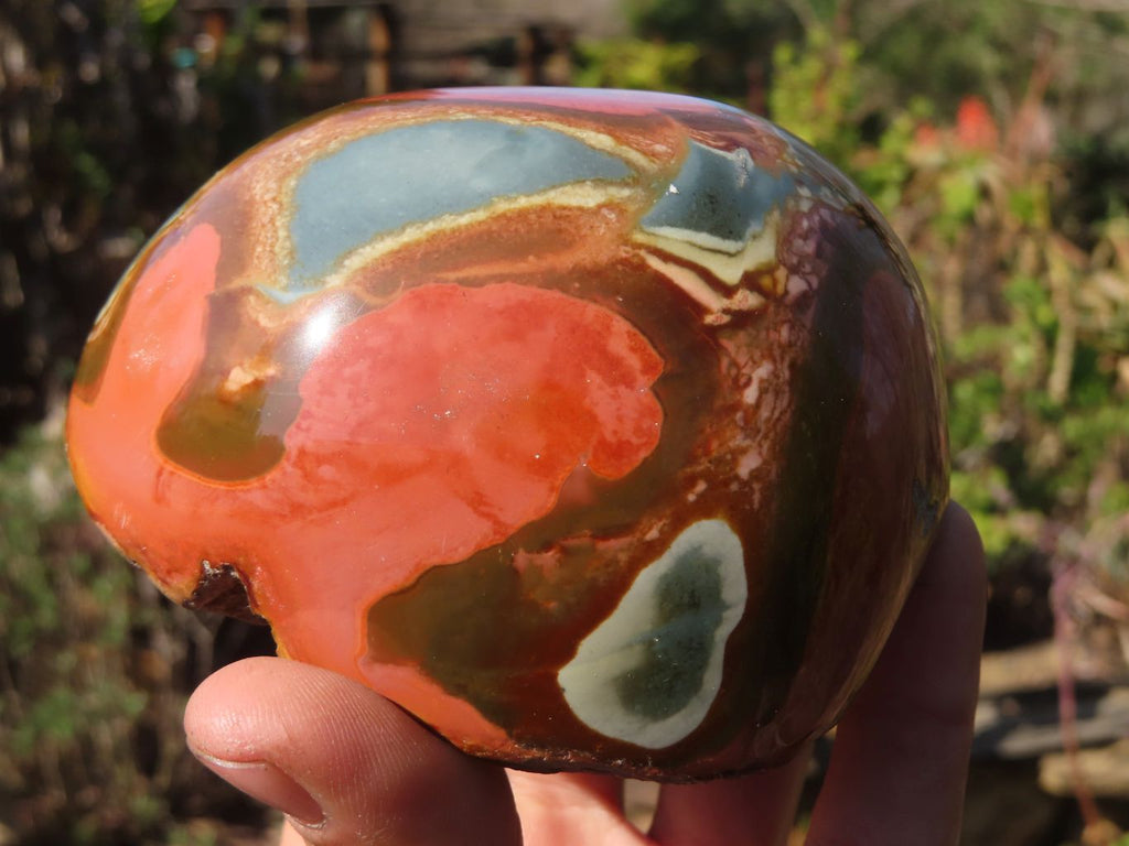 Polished Polychrome Jasper Domed Pieces  x 4 From Madagascar - Toprock Gemstones and Minerals 