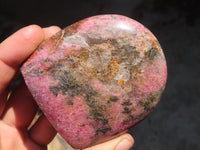 Polished Pink Rhodonite Standing Free Forms x 3 From Madagascar - Toprock Gemstones and Minerals 