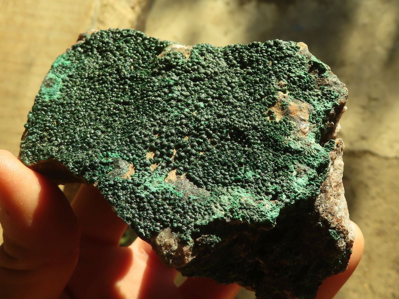 Natural Crystalline Malachite Specimens  x 3 From Congo - Toprock Gemstones and Minerals 