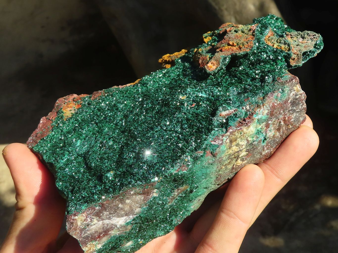 Natural Crystalline Malachite Specimens  x 2 From Congo - Toprock Gemstones and Minerals 