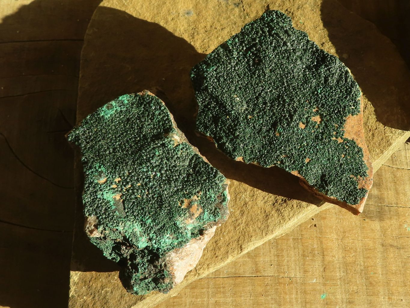 Natural Crystalline Malachite Specimens  x 3 From Congo - Toprock Gemstones and Minerals 
