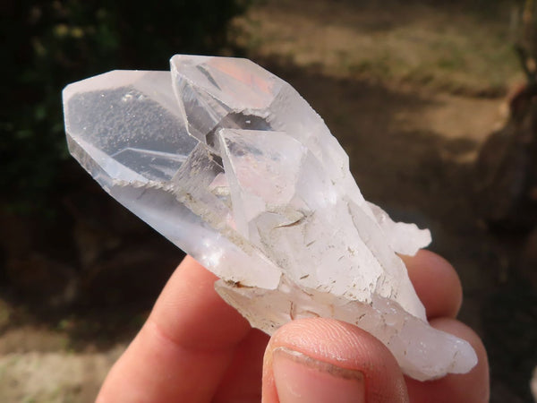 Natural Clear Etched Quartz Crystals  x 24 From Mpika, Zambia