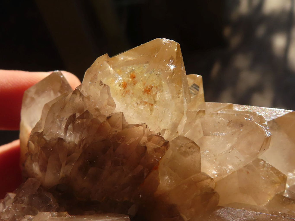 Natural Cascading White Phantom Smokey Quartz Clusters x 6 From Luena, Congo - Toprock Gemstones and Minerals 