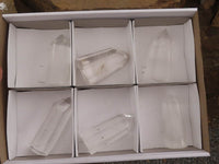 Polished Clear Quartz Crystal Points x 6 From Madagascar - TopRock