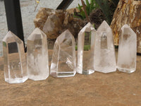 Polished Clear Quartz Crystal Points x 6 From Madagascar - TopRock