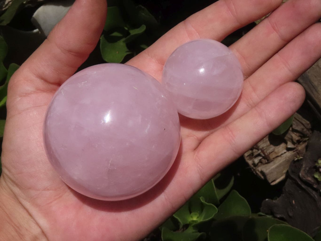 Polished Gemmy Pink Rose Quartz Spheres  x 6 From Ambatondrazaka, Madagascar - TopRock