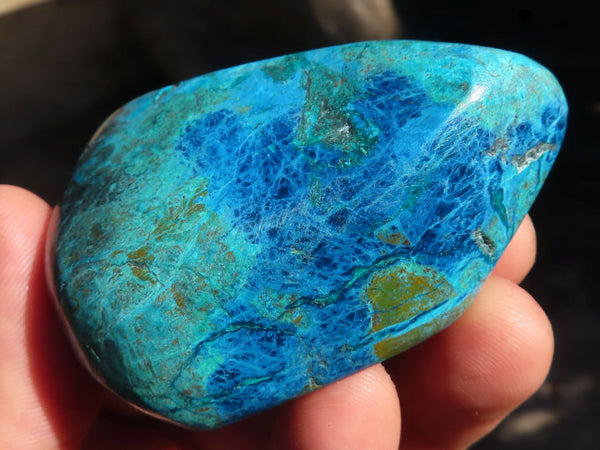 Polished Blue Shattuckite Free Forms  x 6 From Kaokoveld, Namibia - Toprock Gemstones and Minerals 