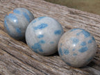 Polished Small Highly Selected Blue Spotted Spinel Dalmatian Stone Spheres x 12 From Madagascar - TopRock